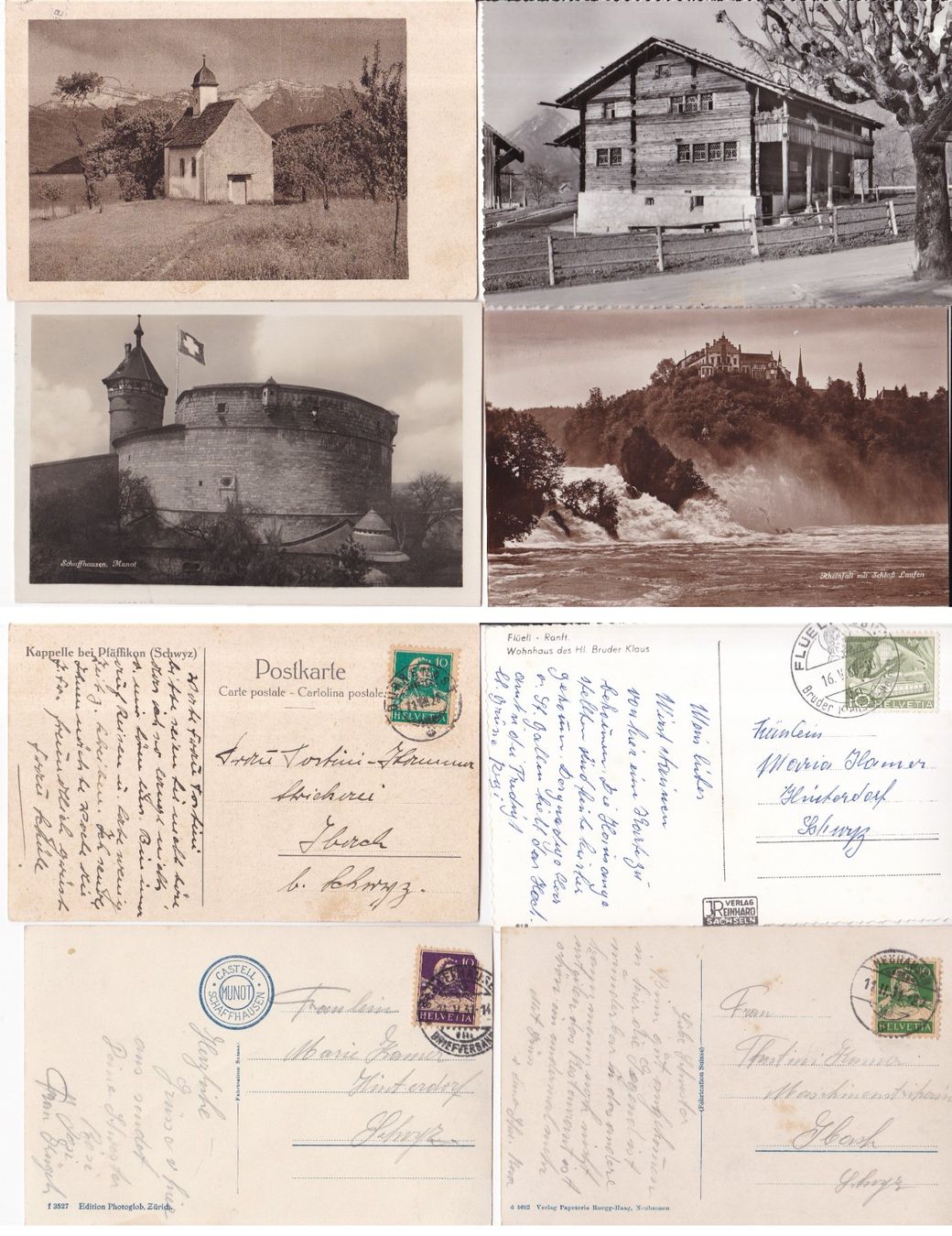 Ansichtskarten: 25 Alte CH Ansichtskarten, Postkarten, Bundesfeier etc. – Gebraucht aus Münchwilen AG von Nesar 1