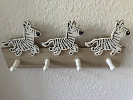 Garderobenleiste Holz Zebra