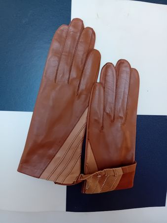 Elegante Damen Nappa-Lederhandschuhe Grösse 7