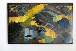 Ölgemälde "Bern bei Nacht" von Jürgen Hartmann