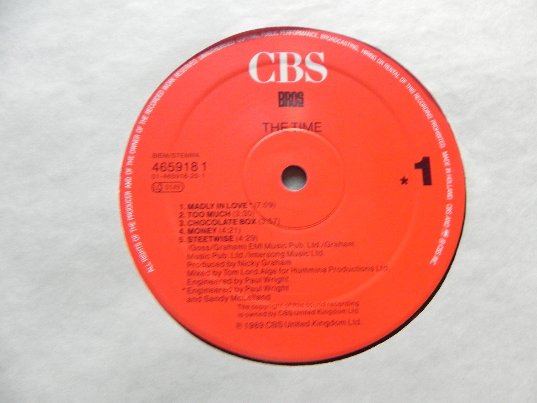 Schallplatten: LP brit. Synth Pop  Band Bros 1989 The Time – Gebraucht aus Siebnen von krimsie 4