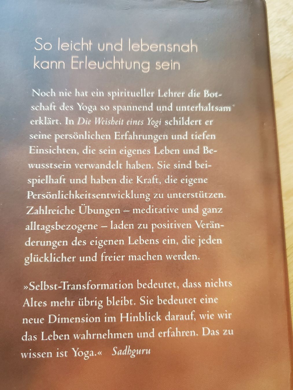 Livres: Sadhguru Die Weisheit eines Yogi – D'occasion à Wetzikon ZH par Wetzicardo25 2