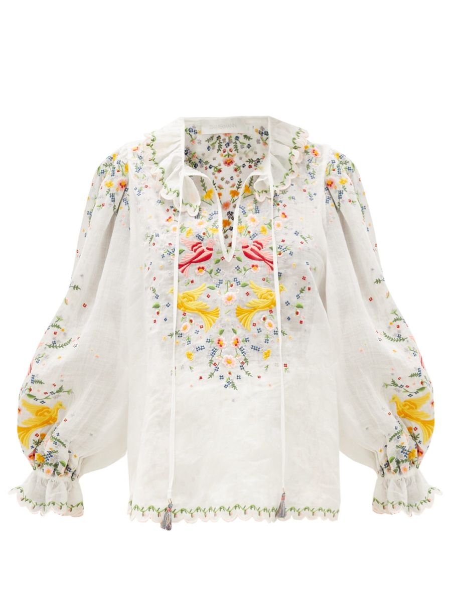 Zimmermann Tute: Zimmermann Embroidery Blouse & Short – Usato da St.Josefen venduto da lop_lh8d 3