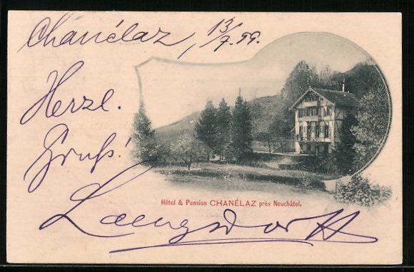 Cartes postales: AK Neuchatel, Hotel-Pension Chanelaz – D'occasion à Berlin par bartko-reher