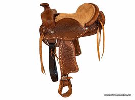 Westernsattel 12 Zoll Leder Lammfell Ponysattel Jugendsattel