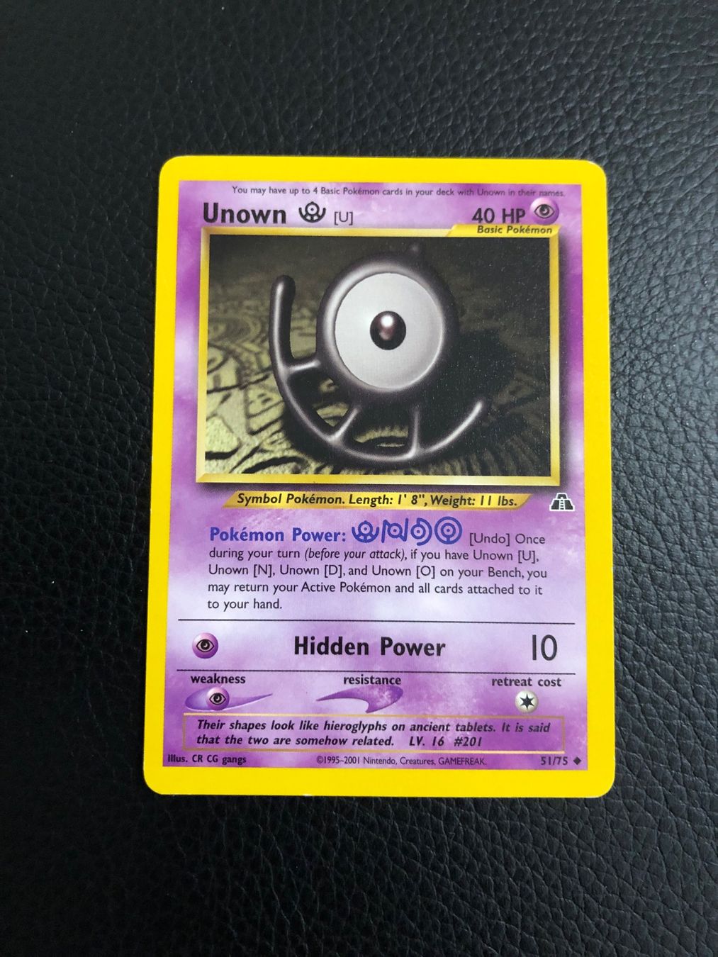 Pokémon Sammelbilder & Trading cards: Neo Discovery - Unown U 51/75 Ab 1 – Gebraucht aus Paradiso von Pkmn10