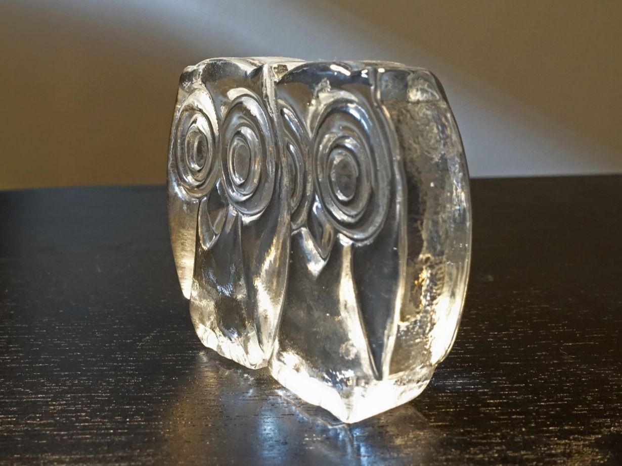 Statuette: Eule / Eulenpaar aus Glas – Usato da Russikon venduto da Eulenfeder 4