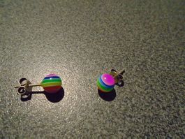Ohrstecker farbige Kugeln