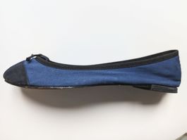 REPETTO x COMME DES GARÇONS : Ballerines toile bleu/noir 40
