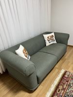Zweisitzer Sofa Stoffbezug grün guter Zustand gebraucht