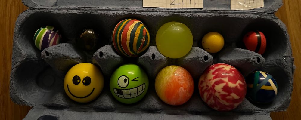 4x Reaktionsbälle Training - Elastische Gummibälle Für Sport & Fitness