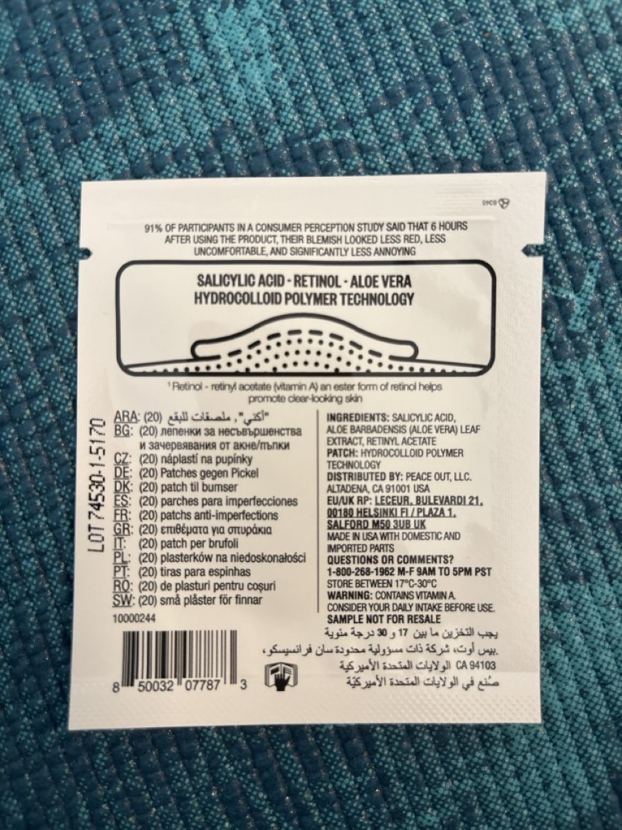 Gesichtspflege: Peace Out Acne - 4 Patches – Neu und originalverpackt aus Wetzikon ZH von ger_yvd6 1