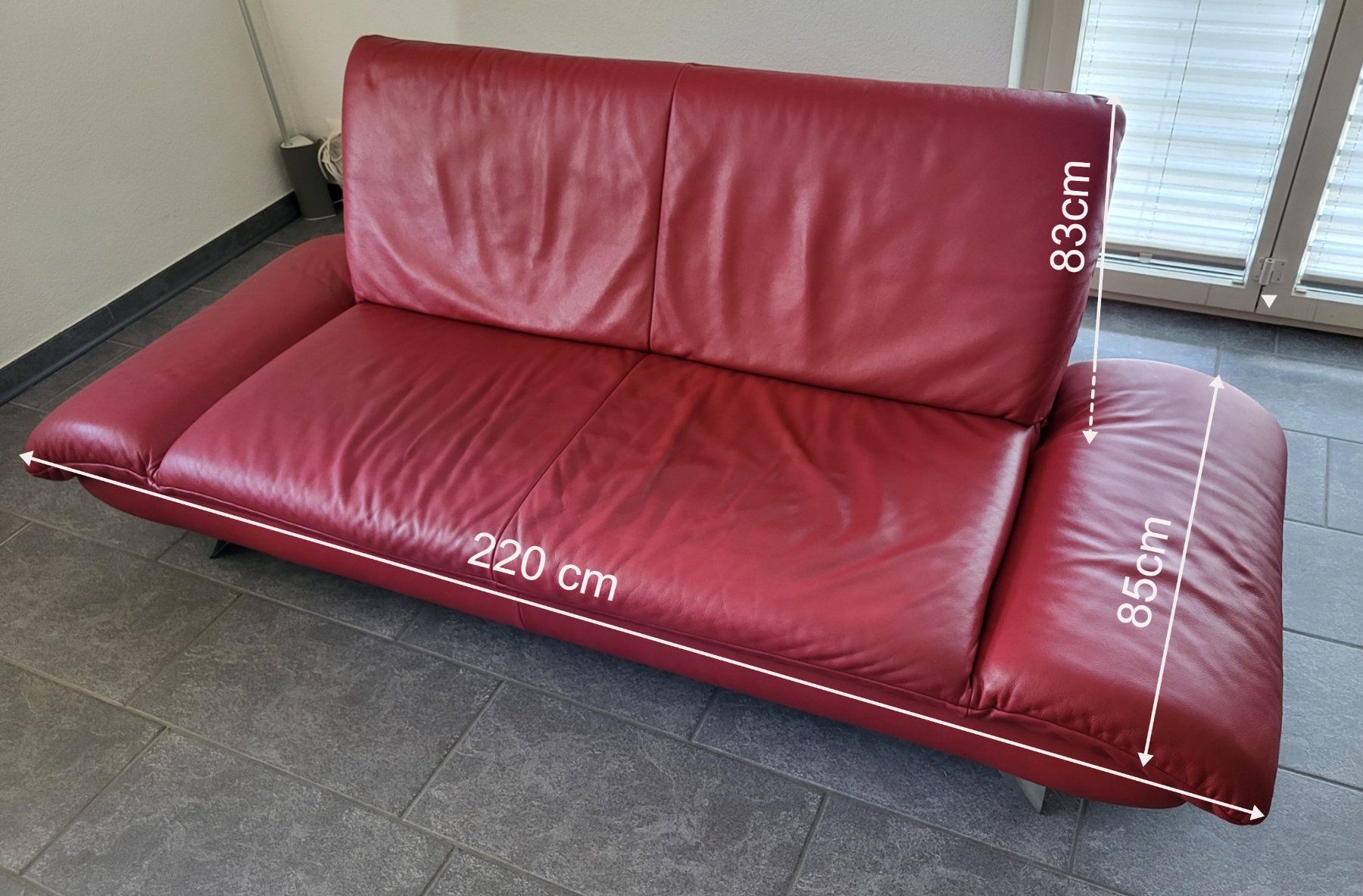Koinor Divani: Leder Polstergruppe rot – Usato da Gebenstorf venduto da kis_br69 5