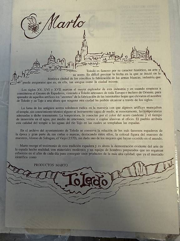 Altre raccolte & rarità: Épée Merlin MARTO Toledo  complète avec accessoires – Usato da Carouge GE venduto da mig_9dpq 3