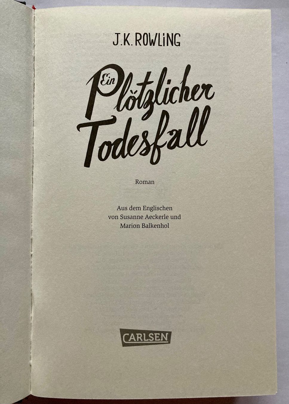 Bücher: Ein plötzlicher Todesfall - J.K. Rowling – Neu (gemäss Beschreibung) aus Bubendorf von Alpenheidi 4