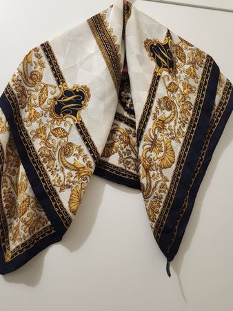 Carré en soie  vintage imprimé original  Italy made 