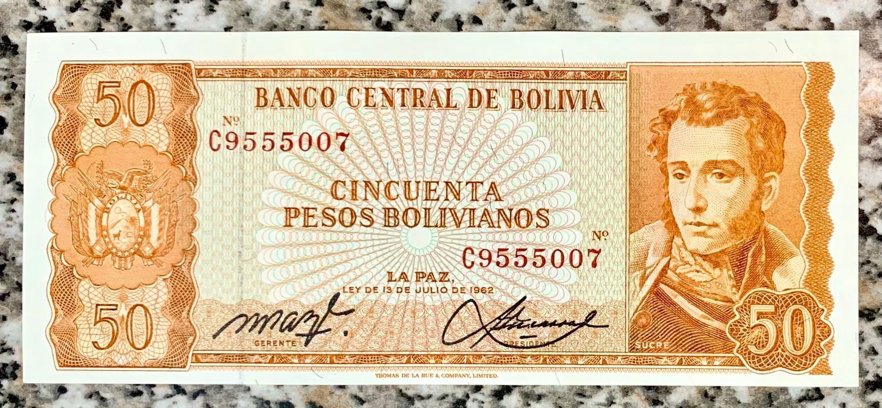 Banconote: 50 Pesos Bolivia 1962 UNC!!! – Nuovo (secondo la descrizione) da Oberentfelden venduto da NunoLouro