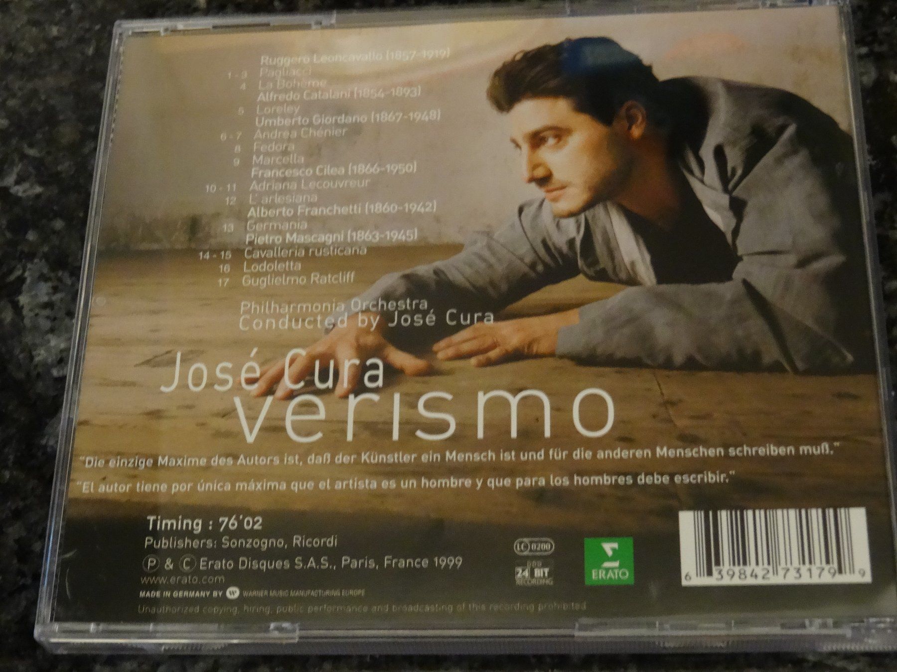 CD: Jose Cura - Verismo CD – Usato da Olten venduto da Disc-Ausverkauf 1