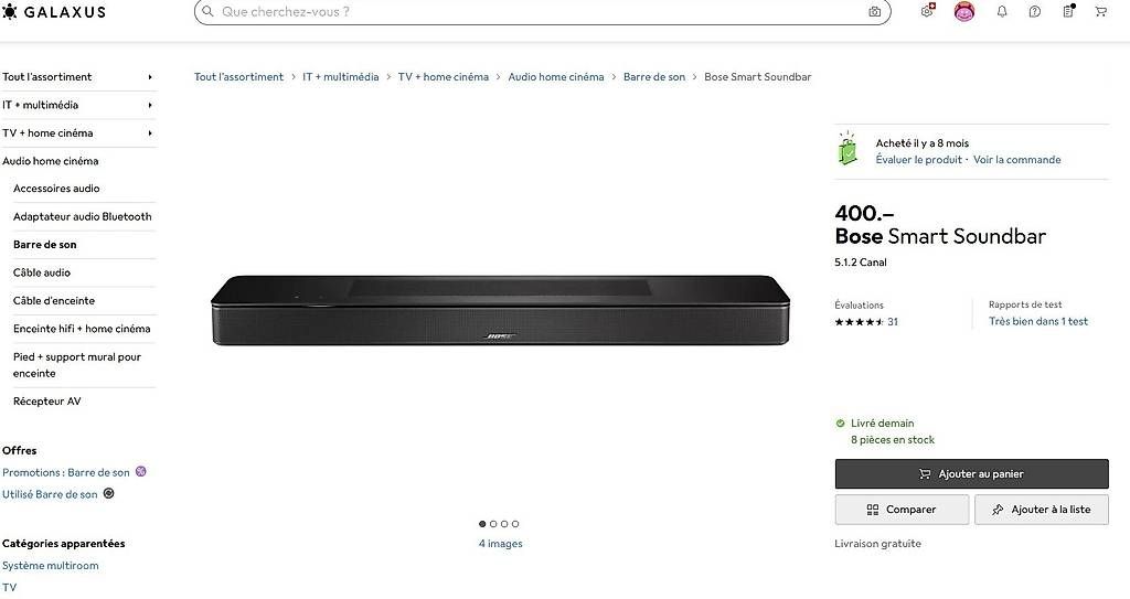 Bose Haut-parleurs: Bose Smart Soundbar – D'occasion à Fribourg par smike2809 2