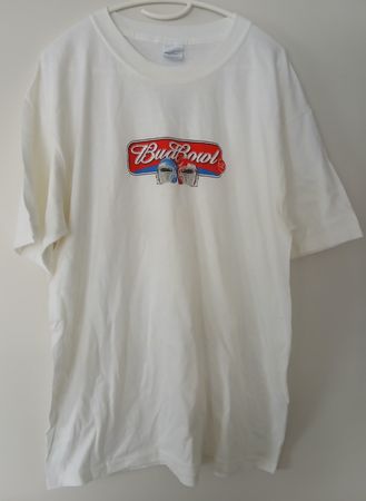 Bud Bowl T-Shirt vintage White Gildan, Size L, Fox Sports!