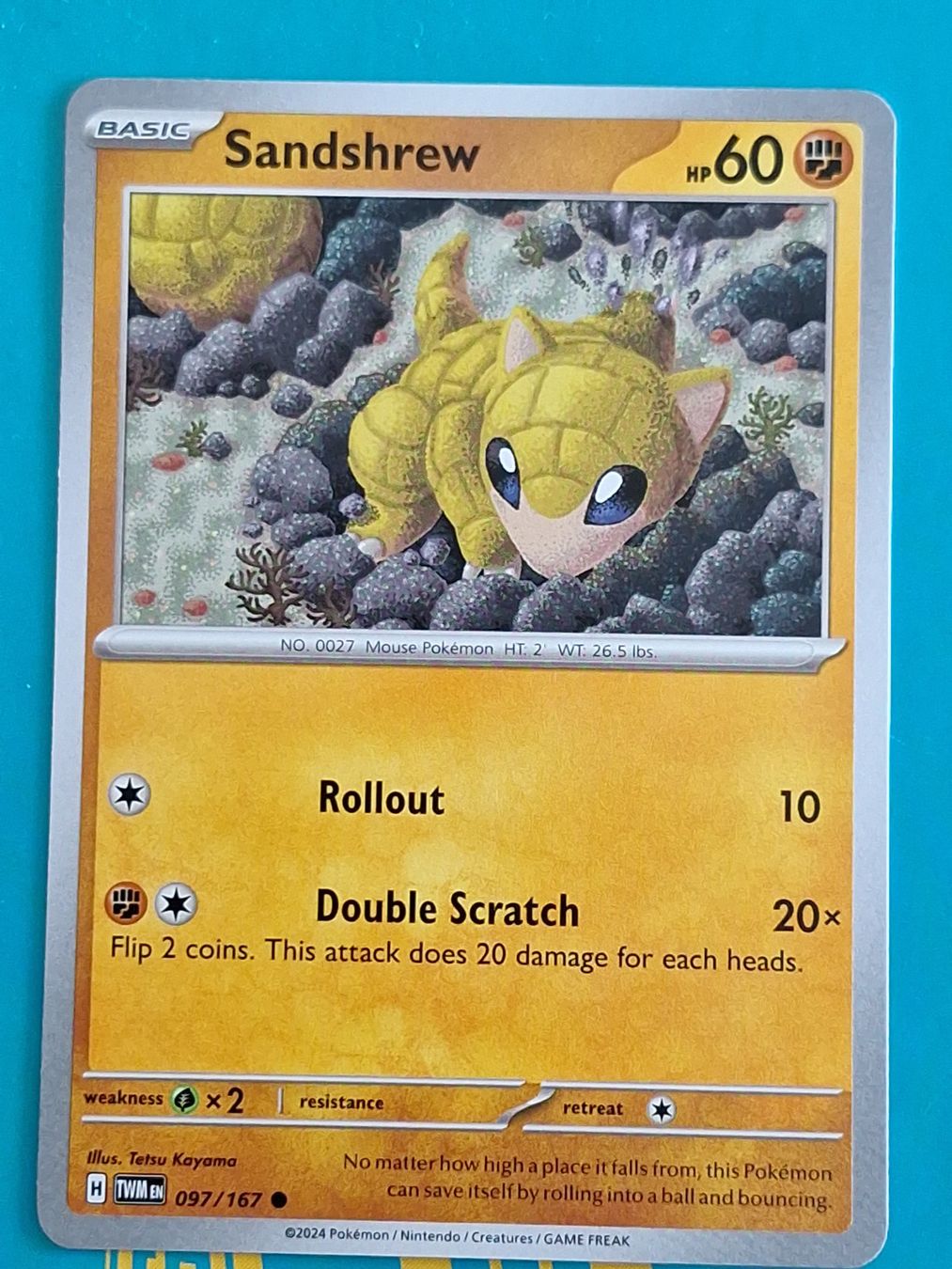 Pokémon Carte collezionabili: Sandshrew Sandan - Twilight Masquerade Pokemon - #7.2 – Usato da Altstätten SG venduto da GGsGameshop