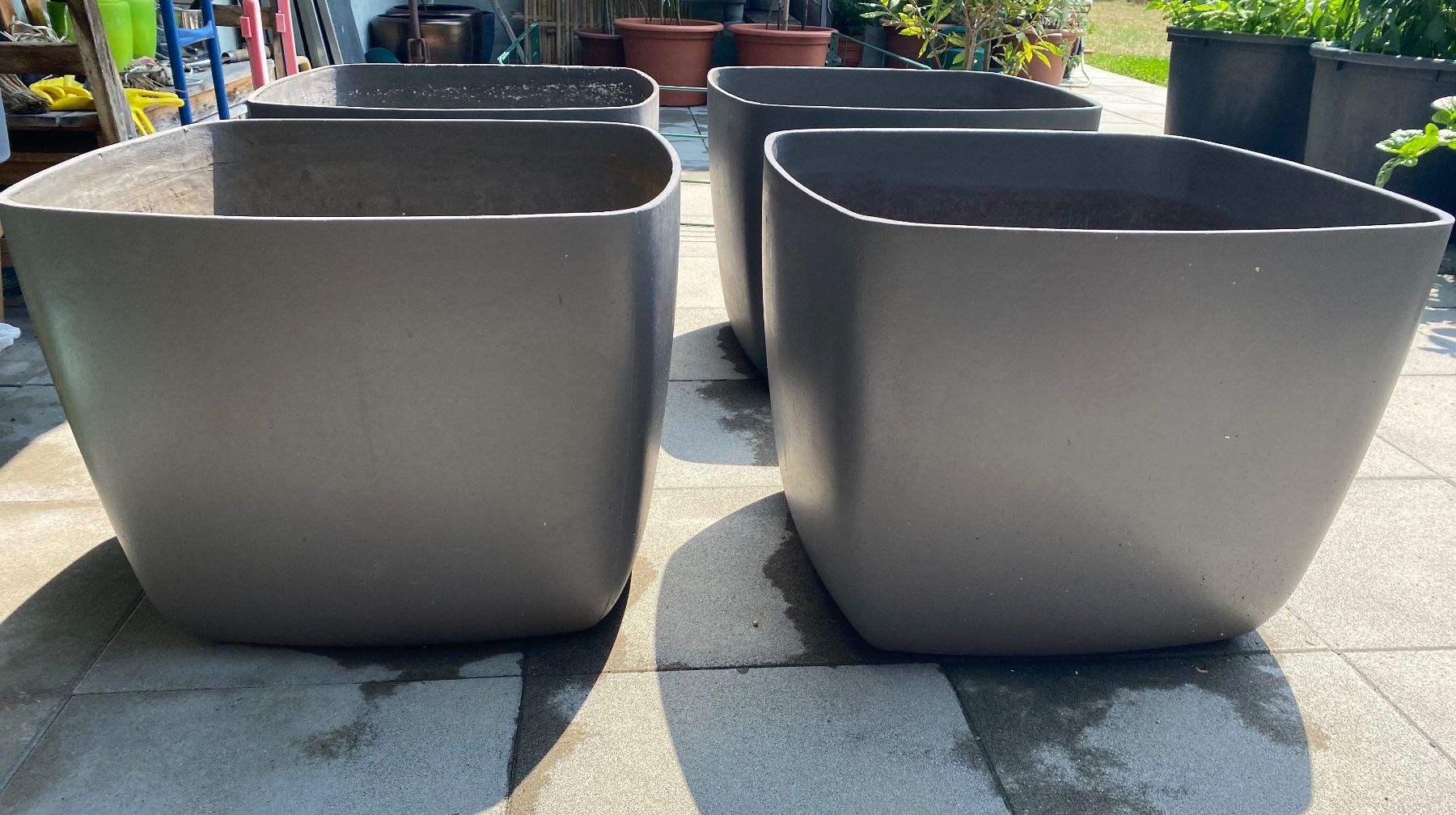 Vasi per fiori: Eternit Pflanzentrog Blumentopf Pflanzentopf Pflanzengefäss – Usato da Dottikon venduto da 6571 2