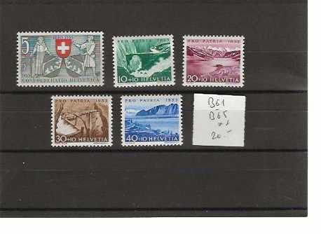 Tous les timbres: timbre Pro Patria 1953 B61 à B65  ** – D'occasion à Sorvilier par carose01