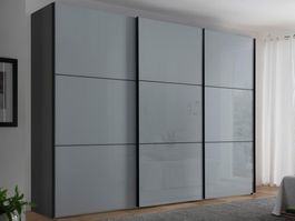 Edler Schwebetürenschrank in Grau