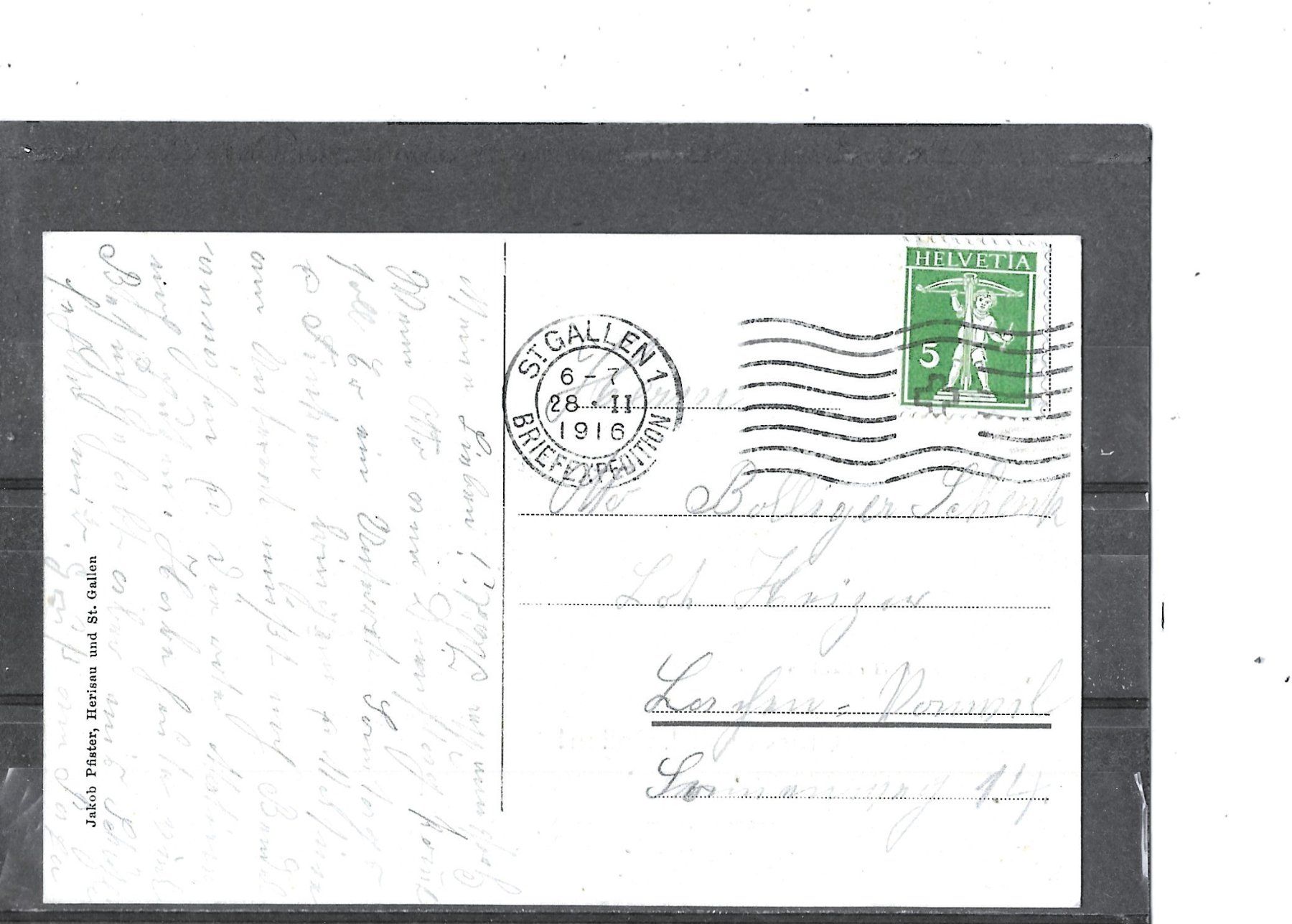 Cartoline postali: SG Gruss aus St.Gallen  1916 – Usato da Schocherswil venduto da Wilare 1
