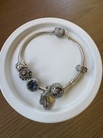 Pandora Armband mit Charms Silber 925 Zirkonia besetzt guter