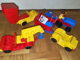 Lot véhicules Lego Duplo anciens avec accessoires