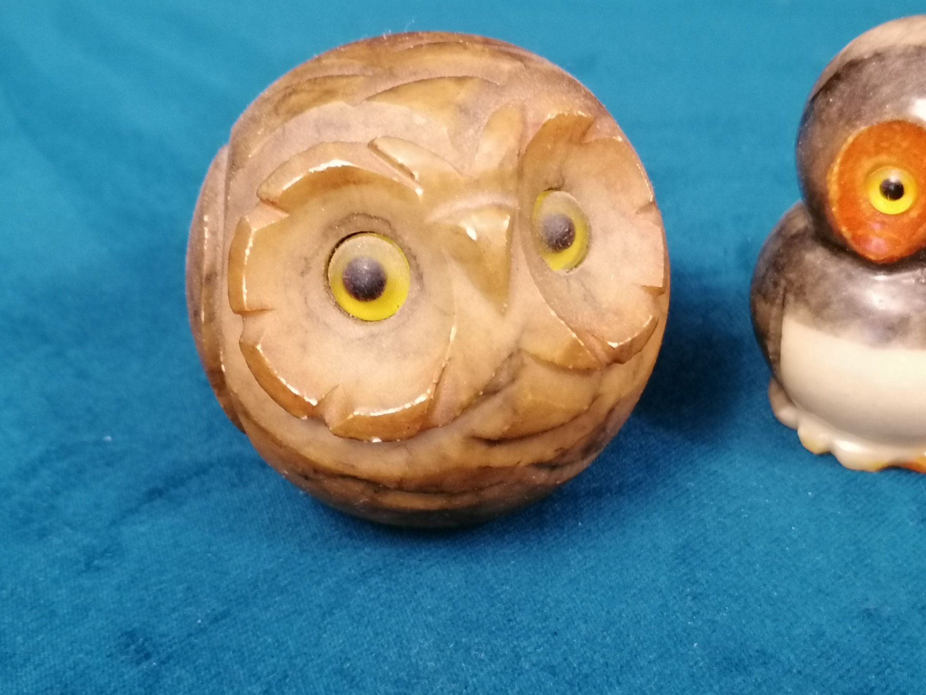 Figurines: Alabaster Figuren - 2 Eulen – D'occasion à Basel par vintagecollector 1