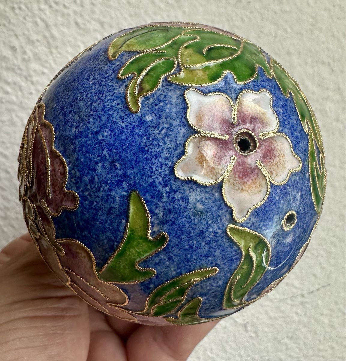 Alle Dekorationen: hübsche Cloisonné-Emaille  „Blaues Blumenmuster✨ – Gebraucht aus Zürich von c_d_r 1