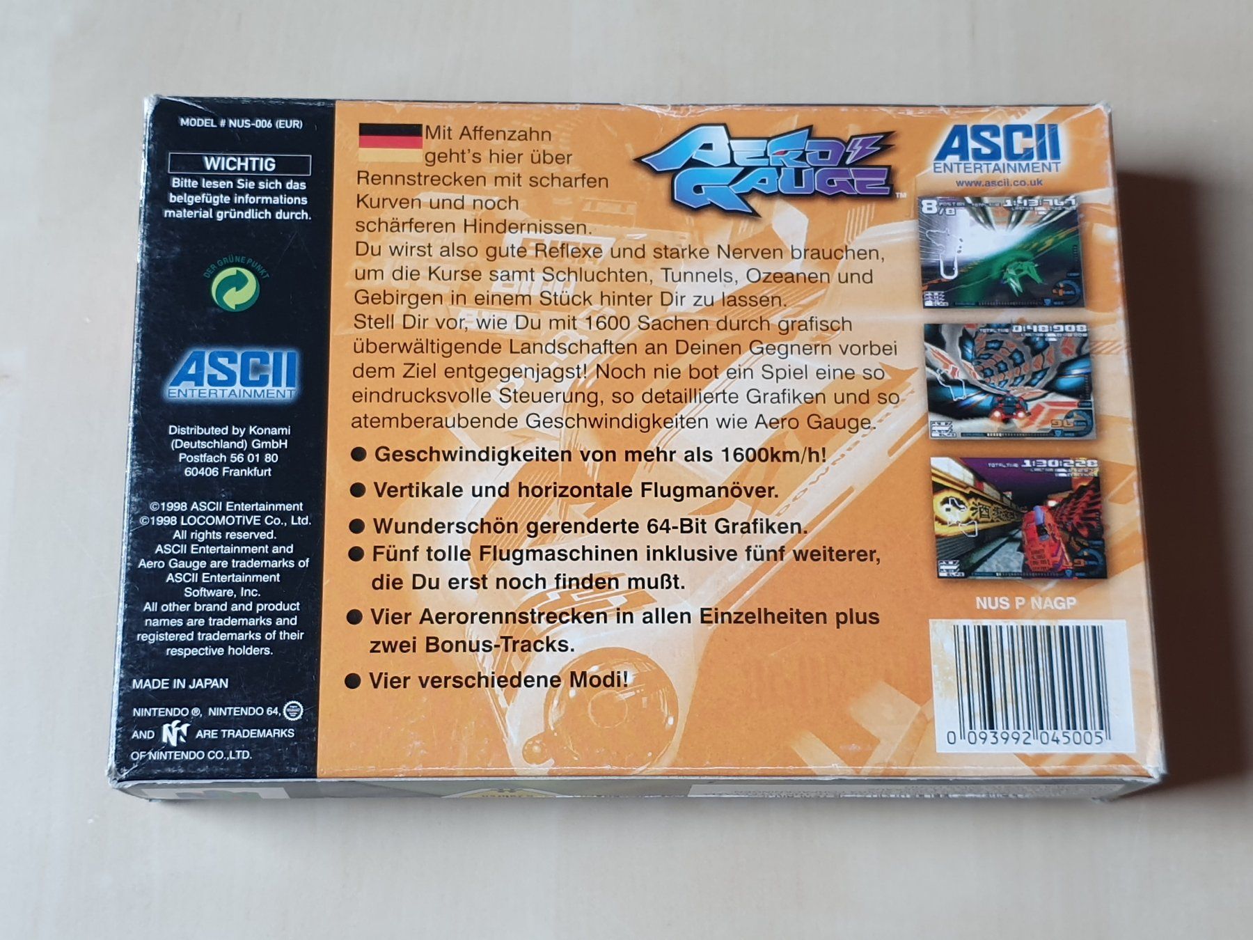 Nintendo Giochi: Aero Gauge – Usato da Stansstad venduto da collectorsshop 1