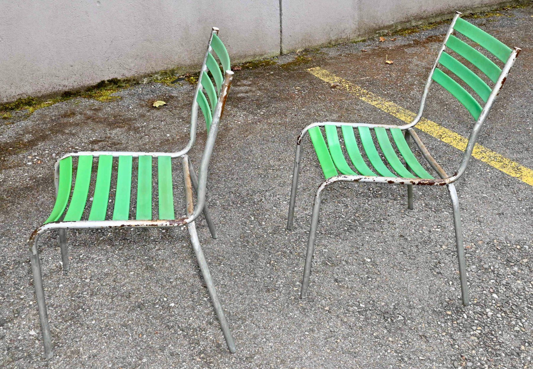 Sedie: 2 gebrauchte Vintage GARTENSTÜHLE grün – Usato da Pfaffhausen venduto da mono_rec 6