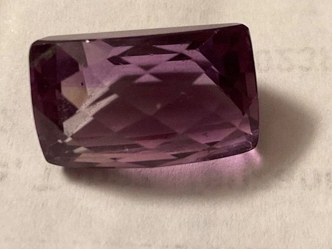 47 Cts Natürlich Amethyst Lavendel Kissen Checker Schnitt