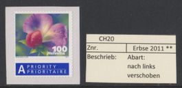 2011 Abart Verschobene Zähnung nach links ** postfrisch **