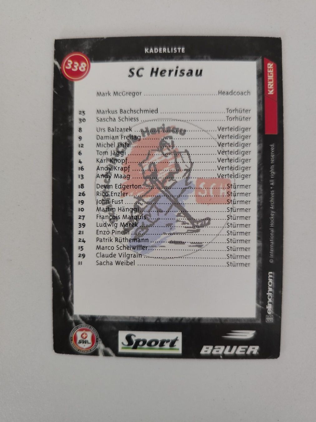 Carte collezionabili: Divers cartes SC Herisau 96-97 – Usato da Plagne venduto da gigi204 1