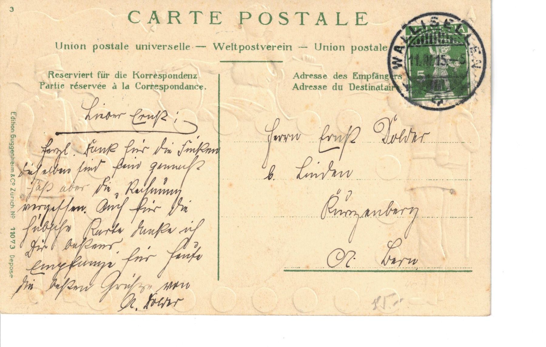 Cartoline postali: AK  General Ulrich Wille – Usato da Bottmingen venduto da Golferin 1