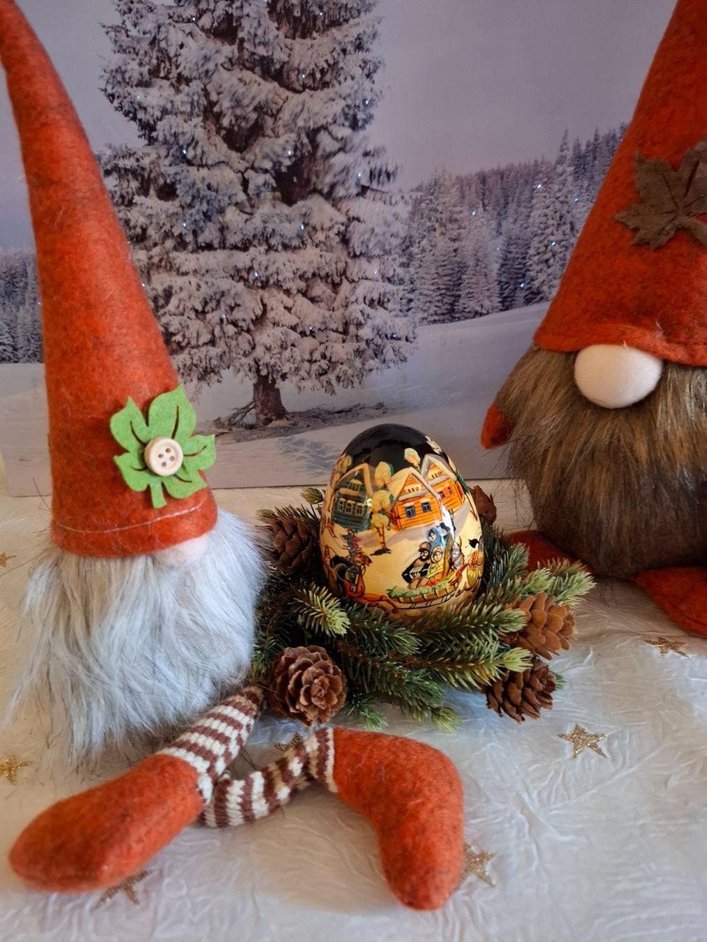 Alle Dekorationen: 2 WICHTEL MIT KLANG - EI WINTERMOTIV – Neu (gemäss Beschreibung) aus Gretzenbach von schibaya 5