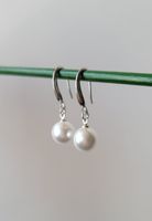 Boucles d'oreilles élégantes en argent 925 et perles 