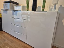 Sideboard blanc brillant moderne – excellent état