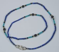 ♛ Aktion mit echtem Türkis & Lapislazuli & Achat 925 Silber