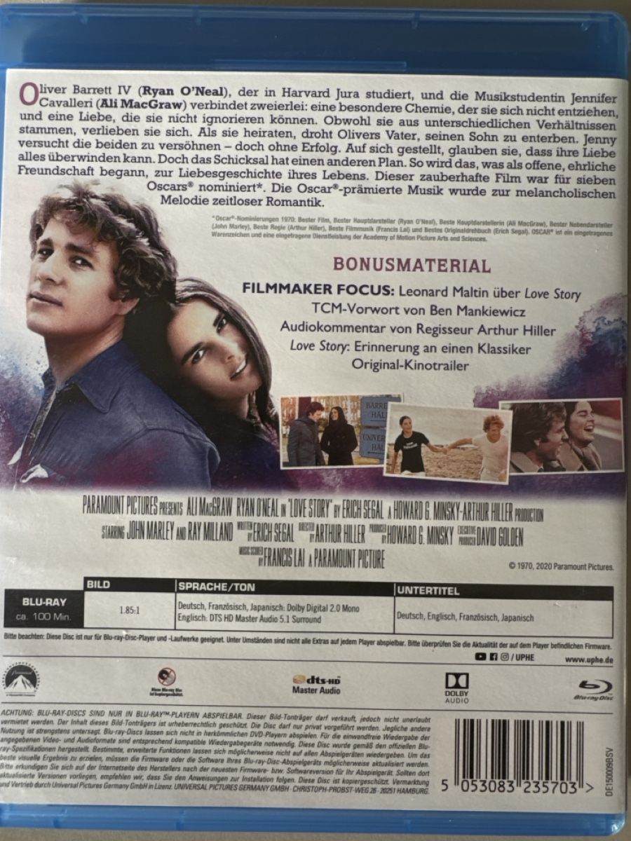 Tutti i DVDs: Love Story – Usato da Brunnadern venduto da Nanuk60 1