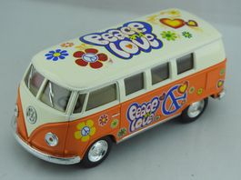 Modellauto  -  FLOWER POWER BULLI  - Neu - Grösse: 1:32