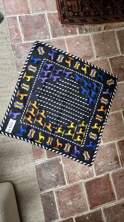 Lanvin Paris Seidenfoulard grafisch