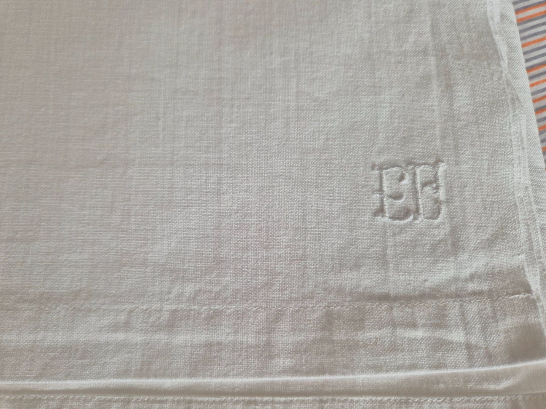 Bettwäsche: Leintuch  weiss, Monogramm EG, neuwertig – Gebraucht aus Bern von aronari 2