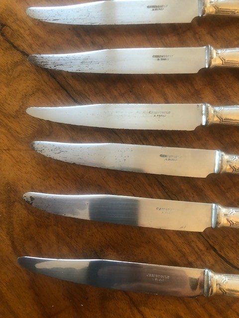 Christofle Posate: 9 anciens couteaux Christofle Paris – Usato da Chézard St Martin venduto da schmitt 2