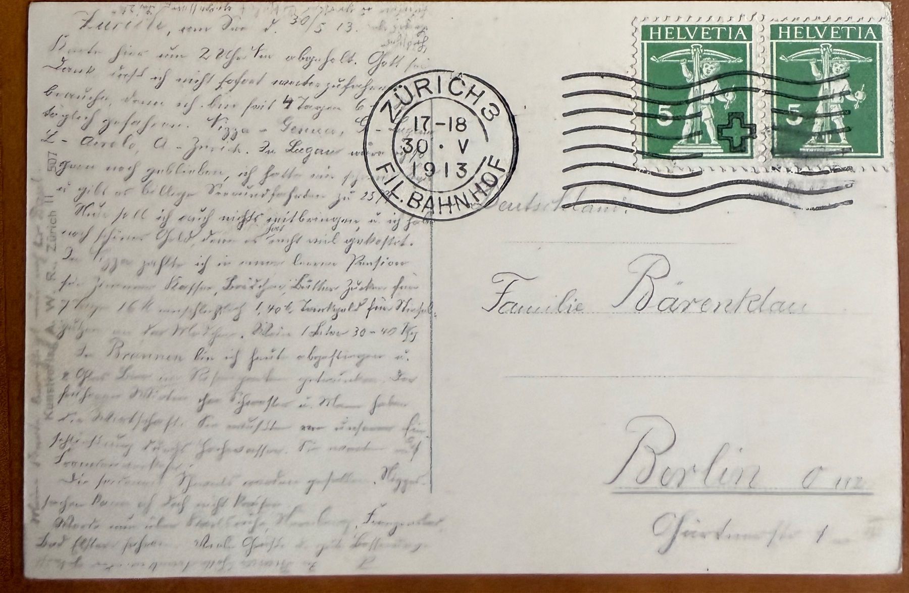 Cartoline postali: Zürich - Limmat - Tram 1913 – Usato da Lutry venduto da Ediego 1