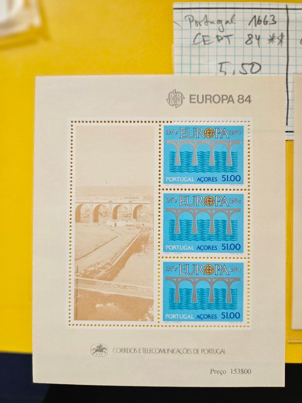 Tutti i francobolli: Block CEPT Portugal 1663 - 1984 ab nur 1.-- – Nuovo (secondo la descrizione) da Buttikon SZ venduto da Marcelr